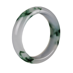 玉翡缘A级冰种飘花满翠绿玉手镯女款玉镯子翡翠色玉器