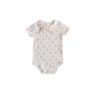 【新品】Oak Family夏季婴儿衣服短袖包屁衣莫代尔薄款宝宝连体衣