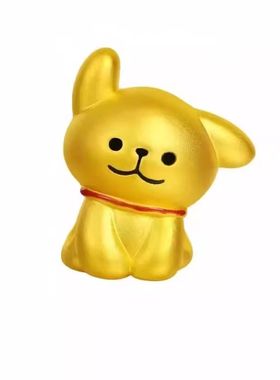 镀金背包线条小狗生肖狗财富编绳本命年送女友闺蜜线条狗