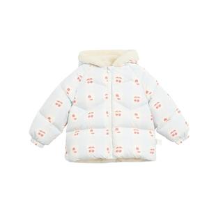 whitewheat儿童2025冬季新款保暖外套男童女宝满印三防羽绒服防寒