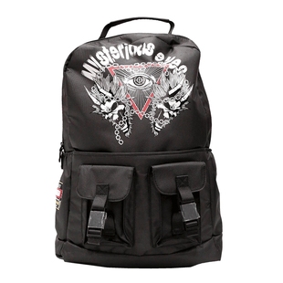 oniarai鬼洗 潮牌冬季鬼头印花双肩包男 20BA412