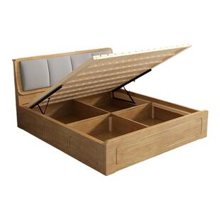 福尚多实木气压高箱床1.5米收纳床现代简约家用1.8米双人床储物床