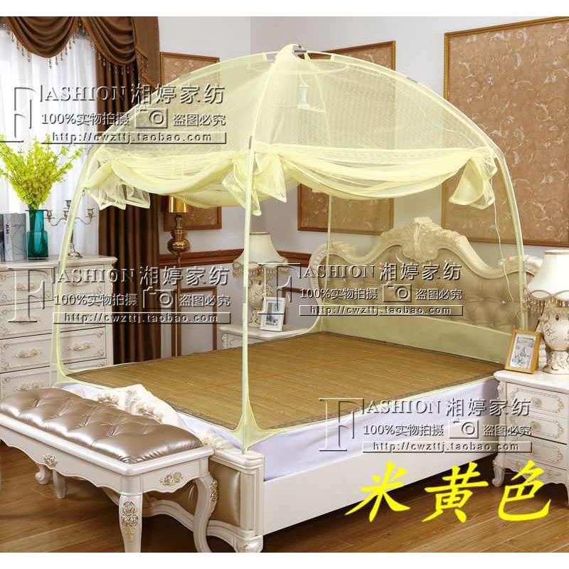 新款1.6米宽床蚊帐160加高1.8加厚防蚊0.9米三门蒙古包1.2 1.1米