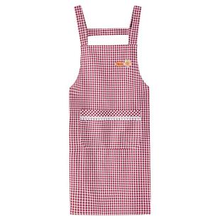 韩版家用围裙新款小清新厨房做饭透气背带时尚围腰棉布罩衣工作服