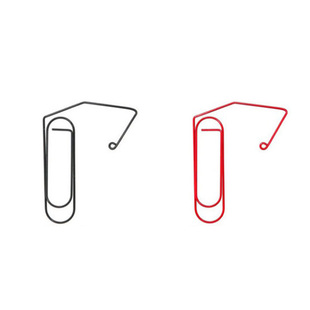 日本HIGHTIDE 金属书签创意时尚几何回形针索引指引书签别针设计