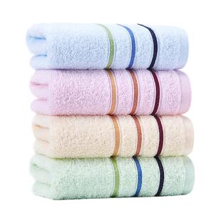 洁丽雅毛巾10条装纯棉洗脸家用童巾洗澡女吸水不掉毛成人大号面巾