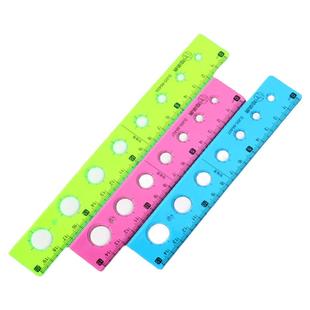尺子带波浪纹洞洞15CM20CM软直尺可弯曲折不断多功能格尺学生文具