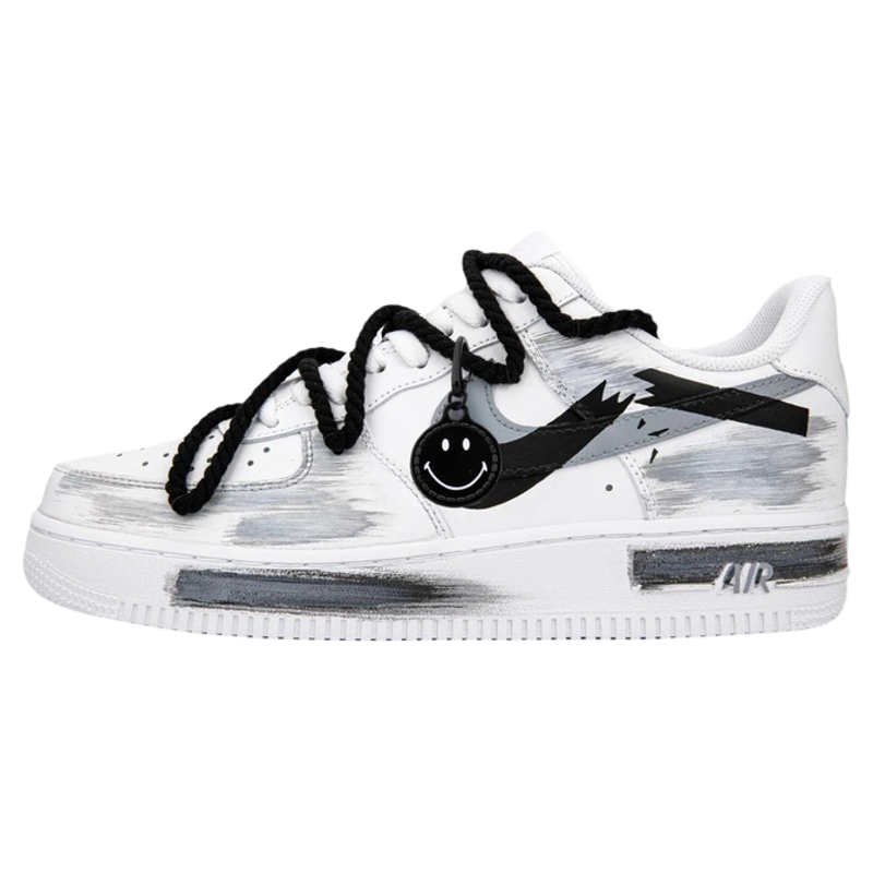 【定制球鞋】Nike Air Force1 空军一号手绘断裂时空三钩阴影解构