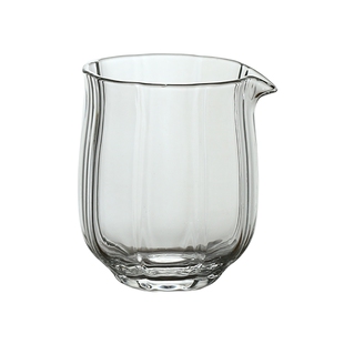 手工吹制六角形透明玻璃公道杯家用加厚耐热匀杯茶海分茶器功夫茶