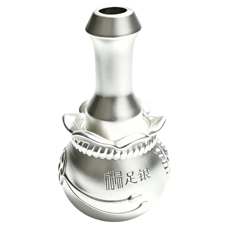 成易银器 纯银999茶具上水管加重沉头桶装抽水管吸水硅胶进水软管