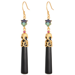 【紫罗兰正版】曜宝柱耳环女气质轻奢高级感个性耳饰生日礼物潮