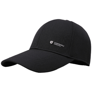 9cm加长帽檐帽子男四季显脸小户外长帽舌硬顶黑色不褪色棒球帽