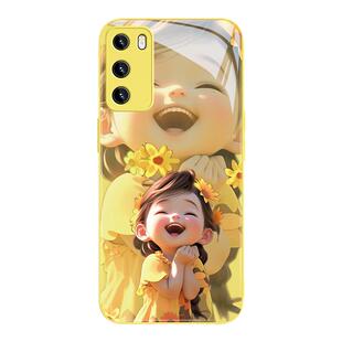 适用华为nova11pro手机壳向日葵女孩p60/p50新款pura70荣耀x50/90/80/100/200/mate50/40/30/p40女p30玻璃10