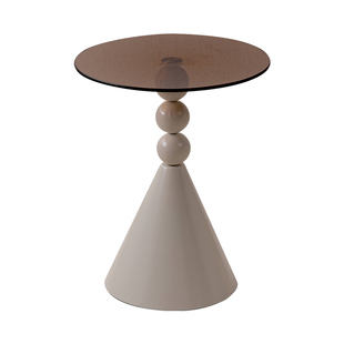 欧式茶几沙发边几轻奢喝茶咖啡简约客厅玻璃设计角几圆桌会客茶桌