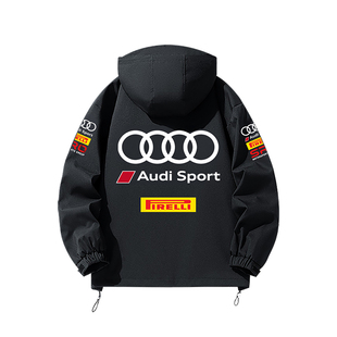 audi sport奥迪汽车GT挑战赛赛车服外套运动连帽夹克男上衣春装