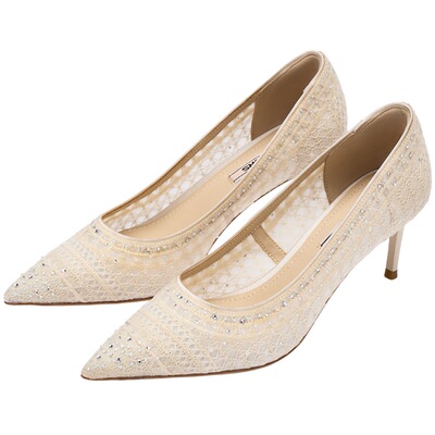 73hours尖头法式高跟单鞋