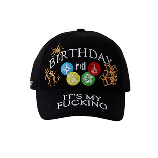 REDRINSE 25ss「HBD」生日纪念高密刺绣弯沿棒球帽美式加深鸭舌帽