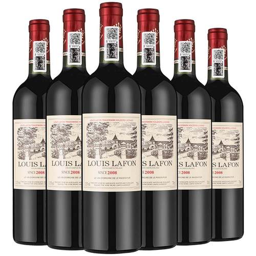 买1箱送1箱原酒进口红酒整箱 2008路易拉菲LOUISLAFON干红葡萄酒