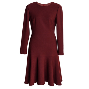 新年专供款|罗衣安可拉红连衣裙女秋季修身针织打底鱼尾裙子09606