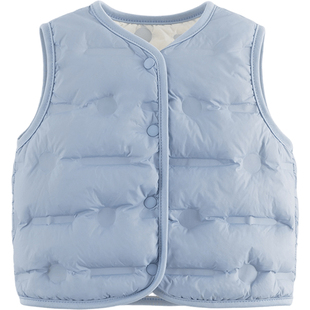 马克珍妮男女童羽绒马甲宝宝冬装儿童保暖羽绒服内胆背心240911-2