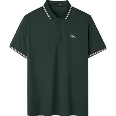 海澜之家凉感透气刺绣短袖POLO衫