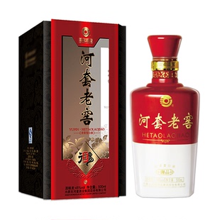 内蒙特产河套酒业河套老窖御品45度浓香型纯粮食白酒500mL礼盒装