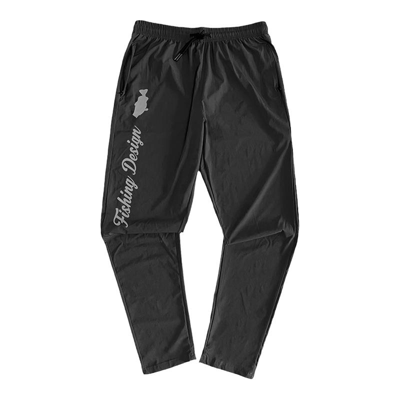巨物鱼师男士钓鱼裤速干透气四面弹力束脚运动长裤夏季路亚服悠闲