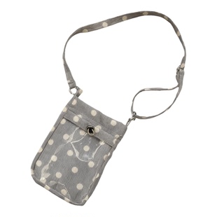 ITSOUMEI休闲简约风波点帆布斜挎包女轻便磁扣逛街迷你手机小包包