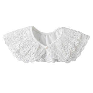 韩版外搭配裙小披肩亲子款假领子女减龄娃娃领百搭蕾丝领装饰领子