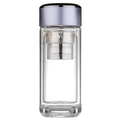 迷你小号双层玻璃杯商务办公茶杯