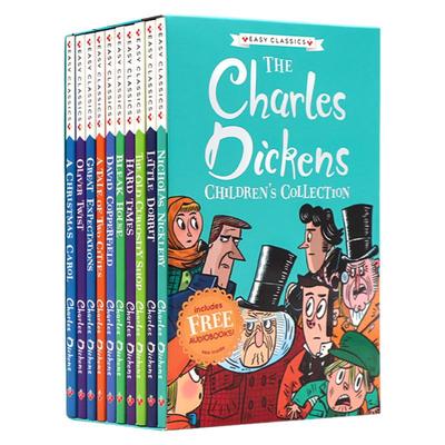 现货 10册盒装 查尔斯狄更斯英文版小说the charles dickens 大卫科波菲尔 双城记 雾都孤儿原版Oliver Twist正版儿童文学课外阅读