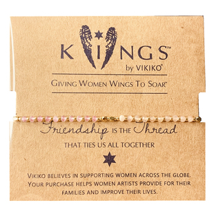 VIKIKO【水晶】串珠小众设计天然石草莓晶太阳石细小粉色小手链女