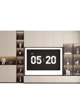 轻奢客厅电视柜一体组合背景墙