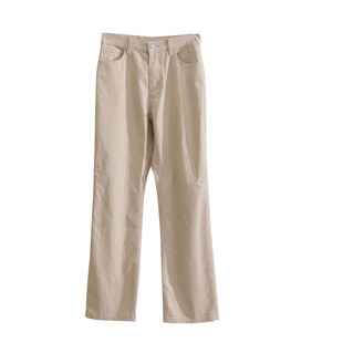 正奢~row~!高ji又松驰 显瘦显腿长灯芯绒直筒休闲裤阔腿裤秋冬新