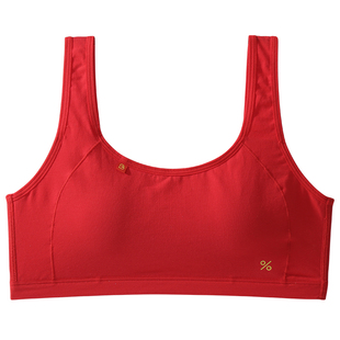 2025本命年内衣套装学生运动少女大童防震红色背心发育期初中文胸