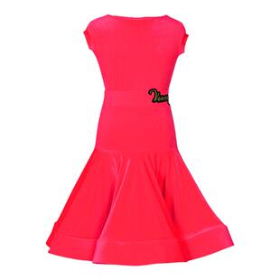 venny薇妮拉丁舞服比赛舞裙dsi进口丝绒女童短袖规定服定制表演服