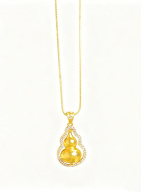 金店同款古法葫芦项链女锁骨链