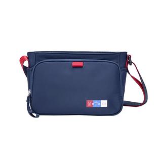 尼龙防水大容量斜挎小包女牛津轻便宽肩带环保超轻蓝色单肩帆布包