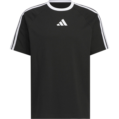 Adidas/阿迪达斯正品夏季新款男士透气经典三条纹短袖T恤KC1496