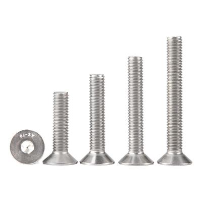 304不锈钢沉头平头内六角螺丝钉