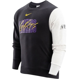 Nike/耐克正品湖人队NBA男子加绒运动卫衣拼接 DR9334-010