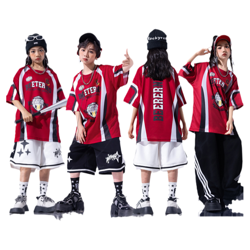 儿童街舞潮服演出服少儿hiphop童装男童小学生运动会开幕式服装