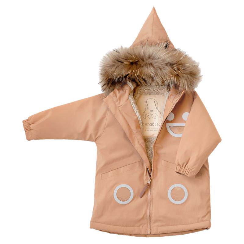 8Z法国BOXBO FW24秋冬儿童精灵帽加厚保暖防水长外套