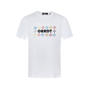 ORRDT澳林丹顿短袖T恤衣服新款上衣青年夏季圆领款修身贴章