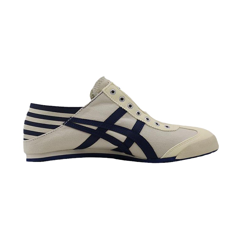 Onitsuka Tiger鬼塚虎条纹一脚蹬男女懒人休闲帆布鞋TH342N-0250