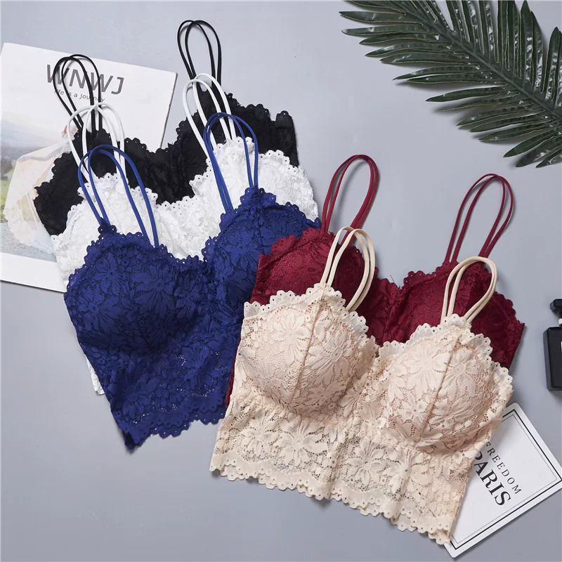 ЖЕНСКОЕ ТАНК-Нижнее белье кружево Бра Crop Tops Brassiere