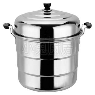 特大40cm45cm50cm55cm超大加厚蒸锅 2层3层不锈钢粽子锅闷罐