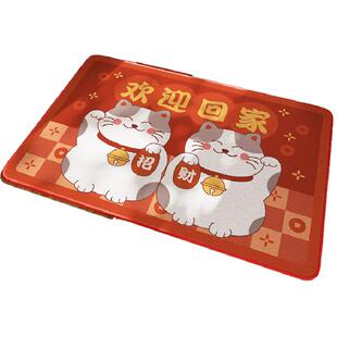 入户门地垫玄关门口进门垫子红色入门防滑垫卡通吸水脚垫家用地毯