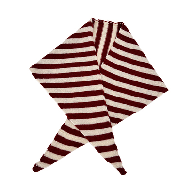 条纹三角围巾保暖护颈