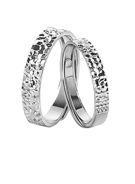 鱼头星星戒指小众设计闪光纹指环S999纯银碎冰冰女生轻奢感情侣